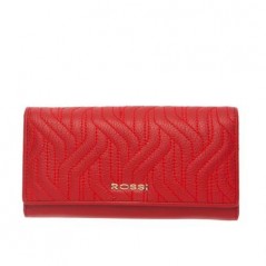 Дамско портмоне цвят Червен с декоративен шев - ROSSI