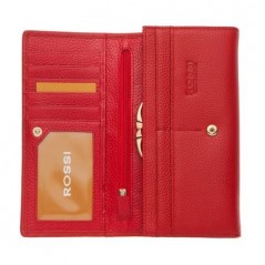 Дамско портмоне цвят Червен с декоративен шев - ROSSI