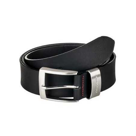 Колан черен естествена кожа 120см. PIERRE CARDIN