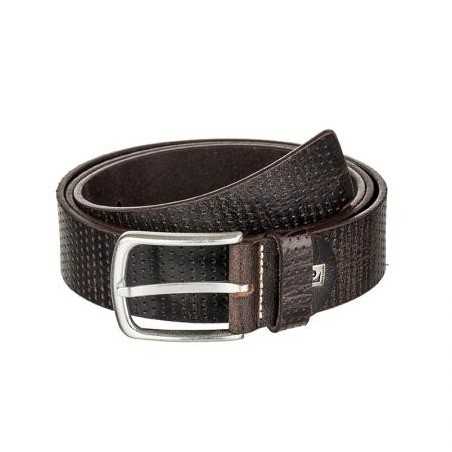 Колан тъмно кафяв с перфорация120см. PIERRE CARDIN