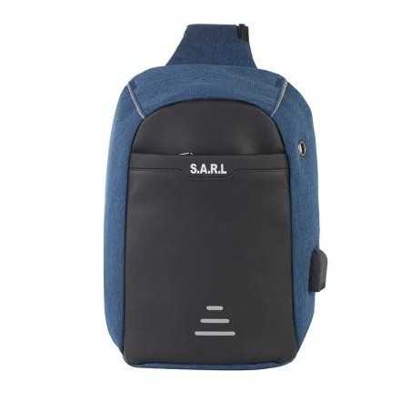 Смарт чанта през рамо синя - SWISSDIGITAL