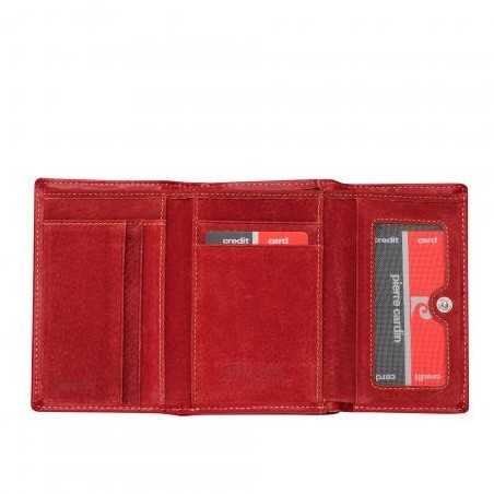Дамско портмоне PIERRE CARDIN червено с външен монетник