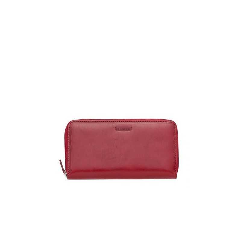 Червено дамско портмоне с цип CHIARUGI