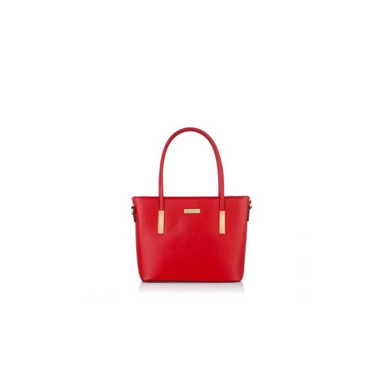 Дамска червена чанта от еко кожа PIERRE CARDIN - малка