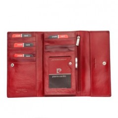 Дамско червено портмоне - гладка кожа PIERRE CARDIN