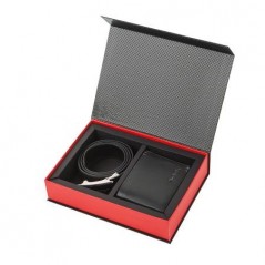 Мъжки комплект портфейл с колан - 120 см