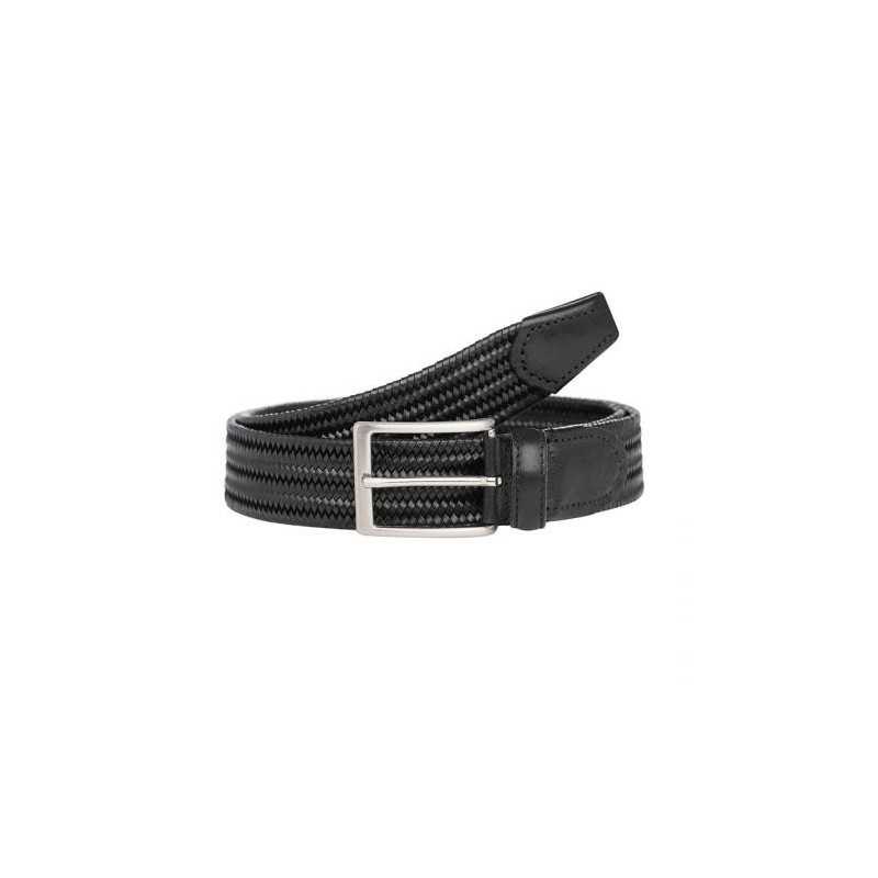 Елегантен мъжки колан в черен цвят - Italian belts - 115 см Елегантен мъжки колан в черен цвят - Italian belts - 115 см