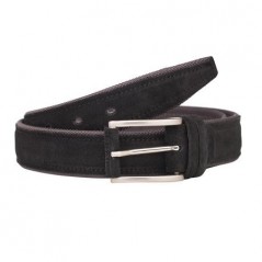 Мъжки изчистен колан в черно - Italian belts - 120 см