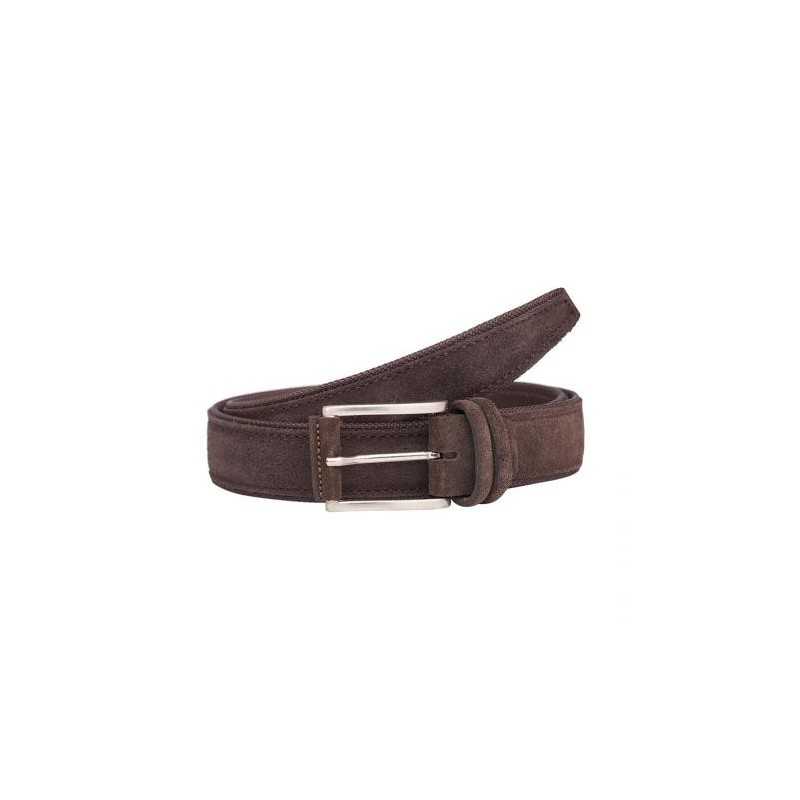 Мъжки изчистен колан в кафяв цвят - Italian belts - 110 см