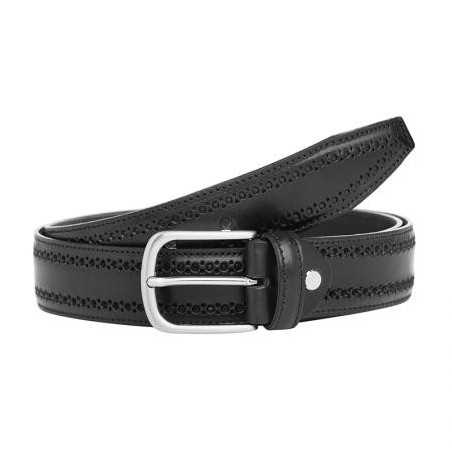 Мъжки класически колан с интересен дизайн - Italian belts -120 см