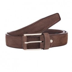 Мъжки класически колан в кафяв цвят - Italian belts - 120 см