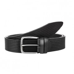 Черен колан с интересен дизайн - Italian belts - 125см