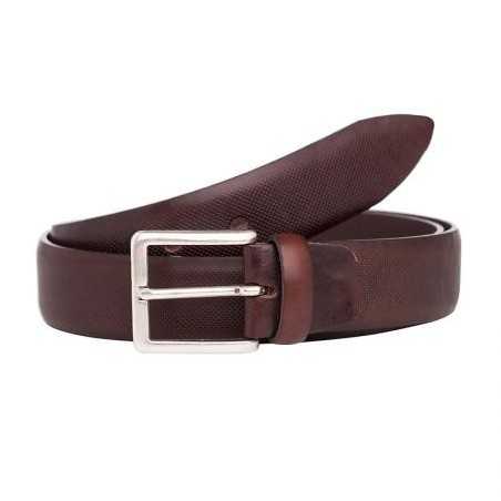 Mъжки стилен колан в кафяво - Italian belts - 120 см