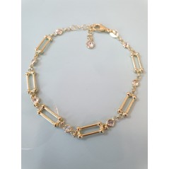 Луксозна италианска гривна модел " Tiffany", позлатена с 18К злато. GSZ0054 NEW NEW