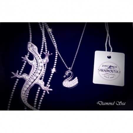 Луксозно сребърно колие с камъни Swarovski. KS002021 NEW