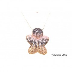 Луксозно колие от розово сребро скристали Swarovski® KS0019 NEW