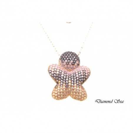 Луксозно колие от розово сребро скристали Swarovski® KS0019 NEW