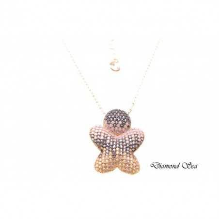 Луксозно колие от розово сребро скристали Swarovski® KS0019 NEW
