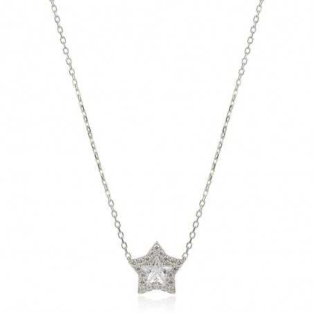 Сребърно колие Luxury star