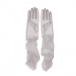 Елегантни дамски ръкавици от сив тюл