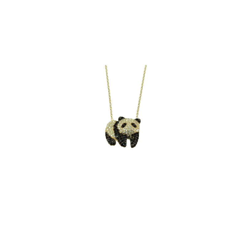Луксозно сребърно колие "panda'' ,18 карата позлата. SKZ 0062 NEW Луксозно сребърно колие "panda'' ,18 карата позлата. SKZ 0062 NEW