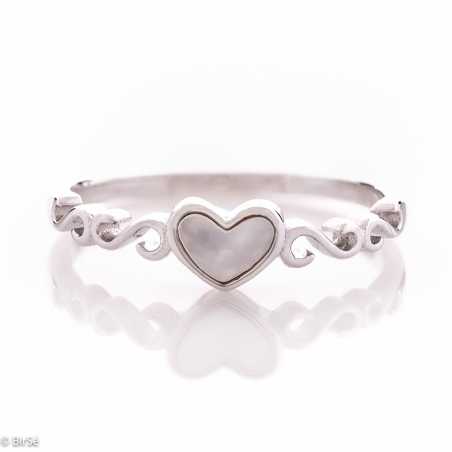Сребърен пръстен - Сърце СДП034