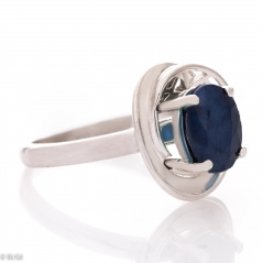 Сребърен пръстен - Естествен Сапфир 1 55 ct.
