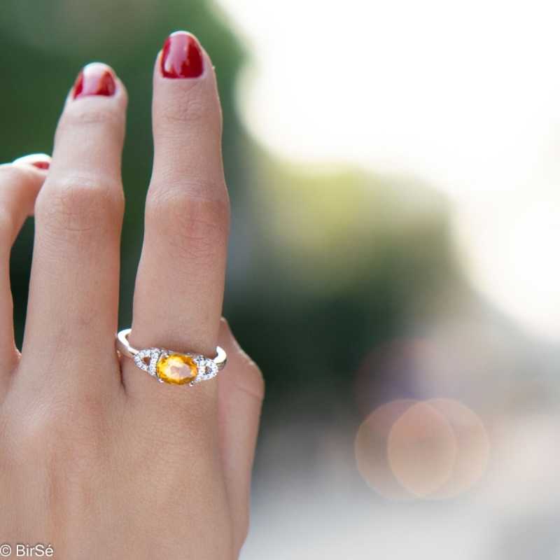 Сребърен Пръстен - Естествен Цитрин 1,25 ct. СДП101 Сребърен Пръстен - Естествен Цитрин 1,25 ct. СДП101