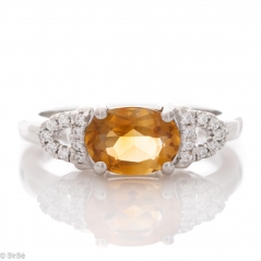 Сребърен Пръстен - Естествен Цитрин 1,25 ct. СДП101