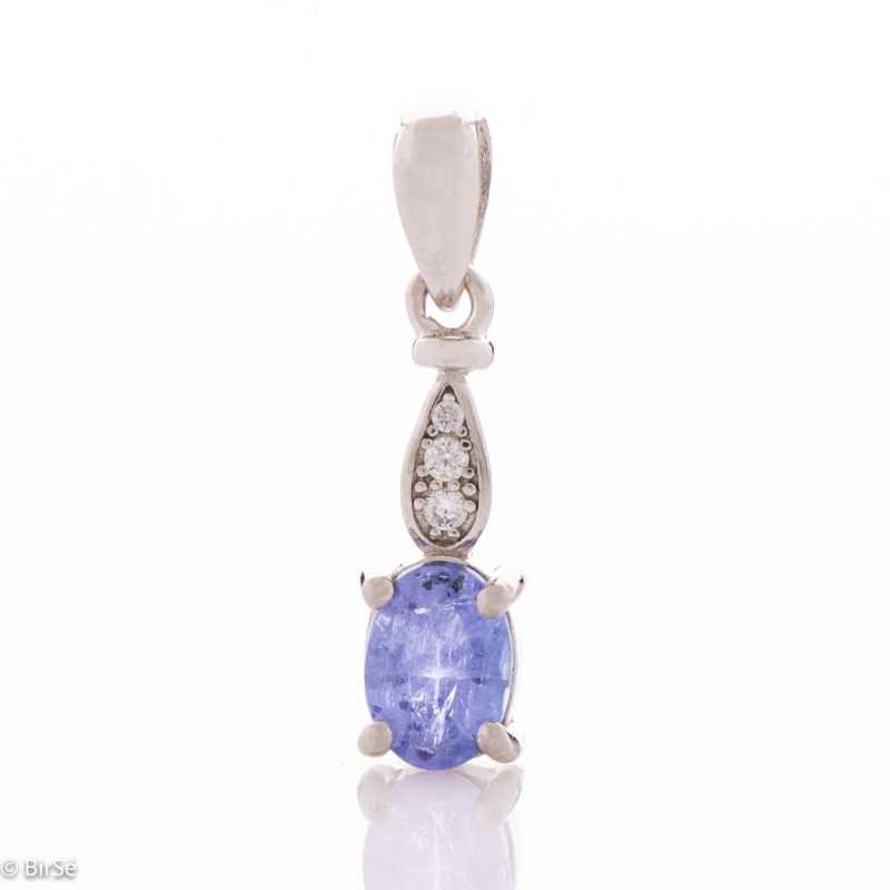 Сребърна висулка - Естествен Танзанит 0,48 ct. СВ028