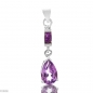 Сребърна висулка - Капка Естествен Аметист 1,19 ct. СВ048
