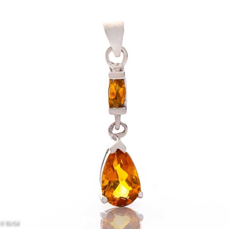 Сребърна висулка - Естествен Цитрин 1,20 ct. СВ051