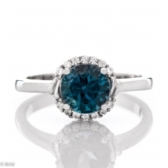 Сребърен пръстен - Естествен Лондон Топаз 2,50 ct. СДП156