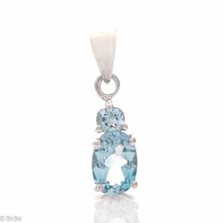 Сребърна висулка - Естествен Син Топаз 1,90 ct. СВ093