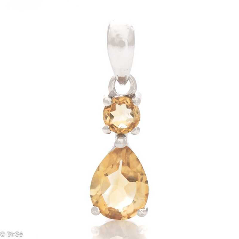 Сребърна висулка - Естествен Цитрин 1,05 ct. СВ098