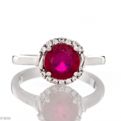 Сребърен пръстен - Естествен Рубин 2,25 ct. СДП171