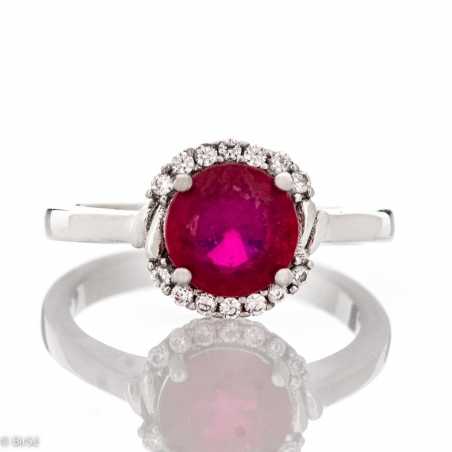 Сребърен пръстен - Естествен Рубин 2,25 ct. СДП171