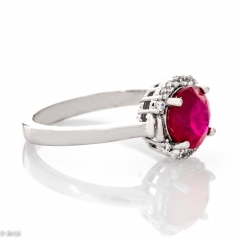 Сребърен пръстен - Естествен Рубин 2 25 ct.