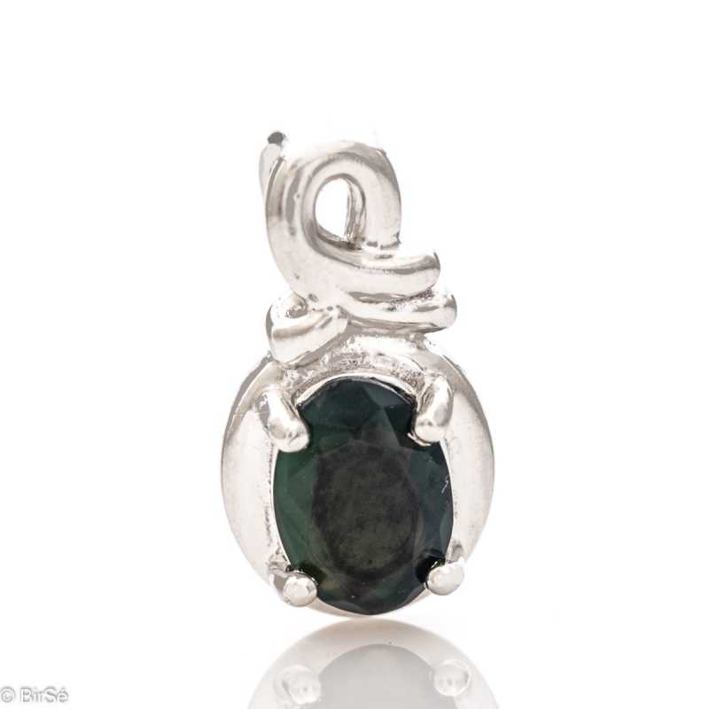 Сребърна висулка - Естествен Черен Опал 0,47 ct. СВ25