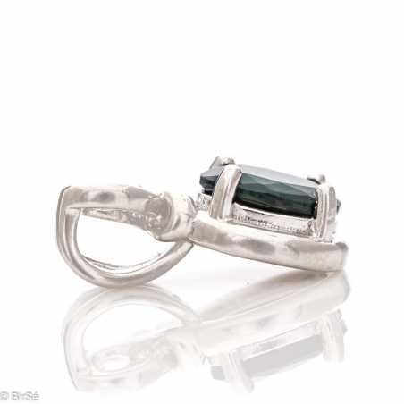 Сребърна висулка - Естествен Черен Опал 0,47 ct. СВ25