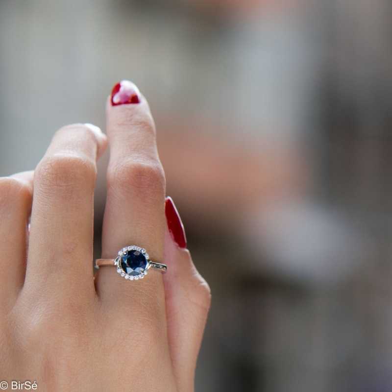 Сребърен пръстен - Естествен Сапфир 2,25 ct. СДП179 Сребърен пръстен - Естествен Сапфир 2,25 ct. СДП179