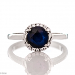 Сребърен пръстен - Естествен Сапфир 2,25 ct. СДП179