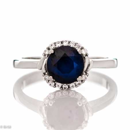 Сребърен пръстен - Естествен Сапфир 2,25 ct. СДП179