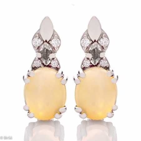 Сребърни обеци - Естествен Опал 2,38 ct. СО106
