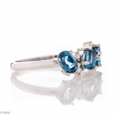 Сребърен пръстен - Естествен Лондон Топаз 1,71 ct. СДП160