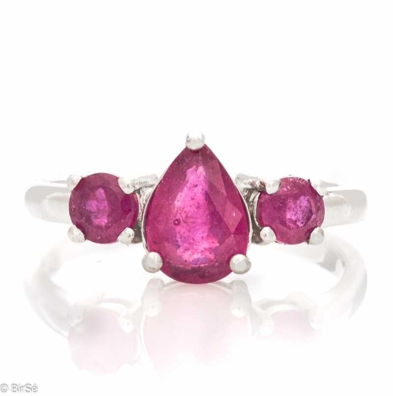 Сребърен пръстен - Естествен Рубин 1,68 ct. СДП194 Сребърен пръстен - Естествен Рубин 1,68 ct. СДП194