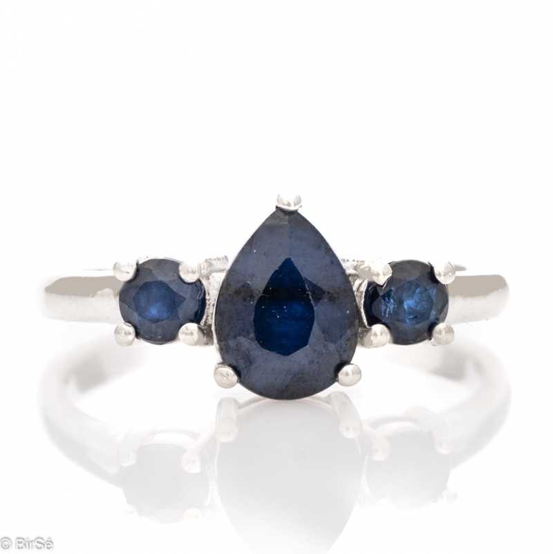 Сребърен пръстен - Естествен Сапфир 1,68 ct. СДП197 Сребърен пръстен - Естествен Сапфир 1,68 ct. СДП197