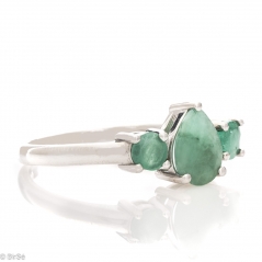 Сребърен пръстен - Естествен Изумруд 1 60 ct.