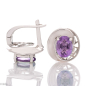 Сребърни обеци - Естествен Аметист 2,50 ct. СО237 Сребърни обеци - Естествен Аметист 2,50 ct. СО237