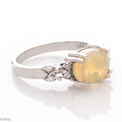 Сребърен пръстен - Естествен Опал 1 28 ct.